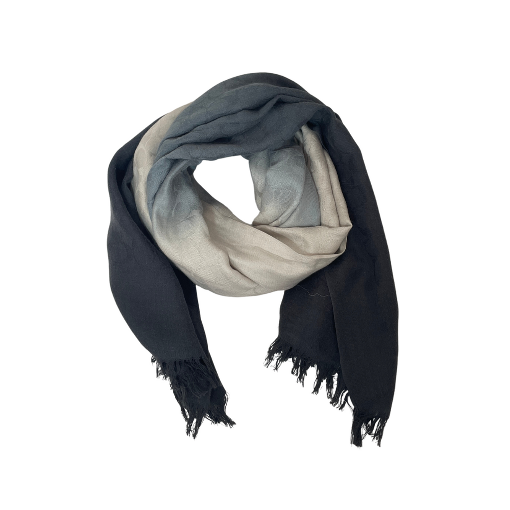 Coach Grey Monogram Gradient Scarf | Pre Loved |