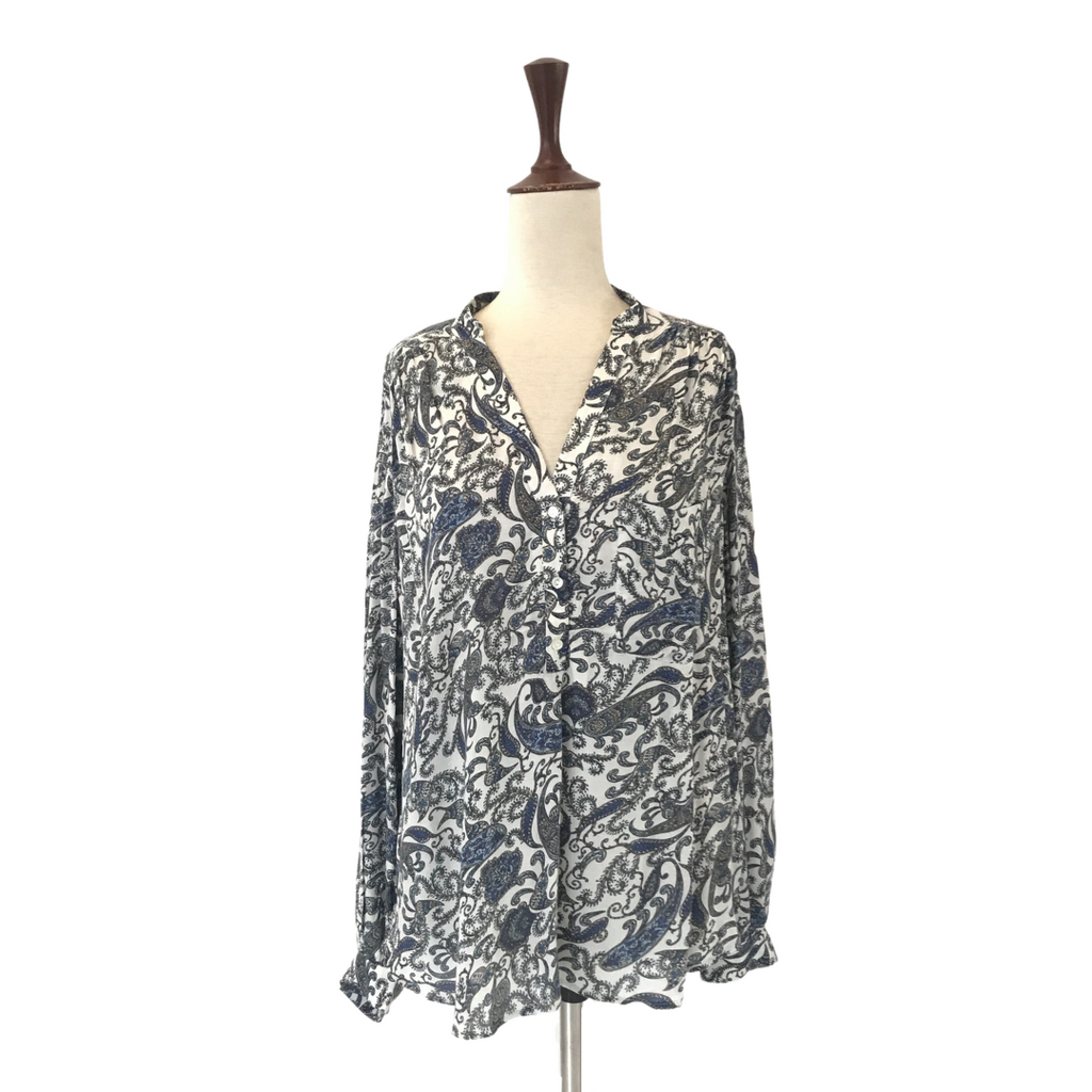 H&M White Paisley Printed Shirt | Gently Used |