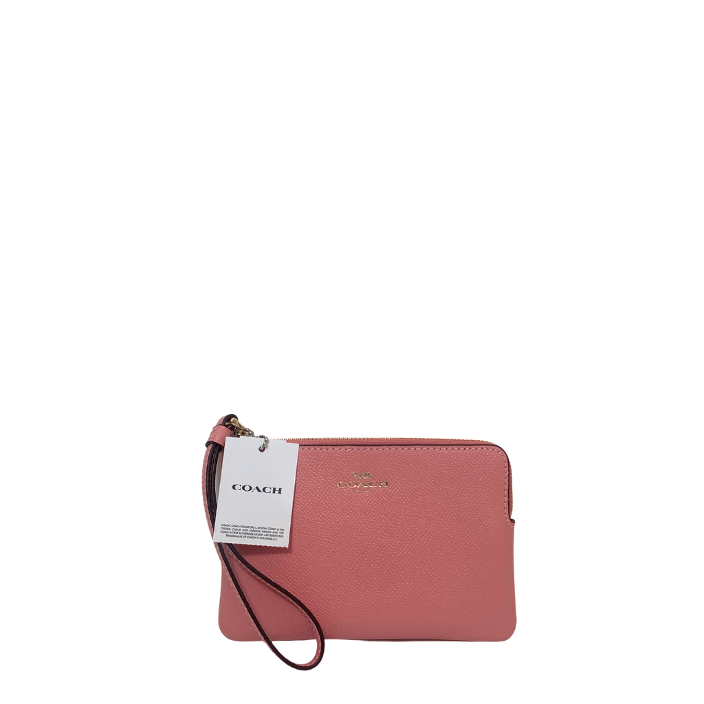 Coach Bubblegum Pink Leather Small Wristlet | Brand New |