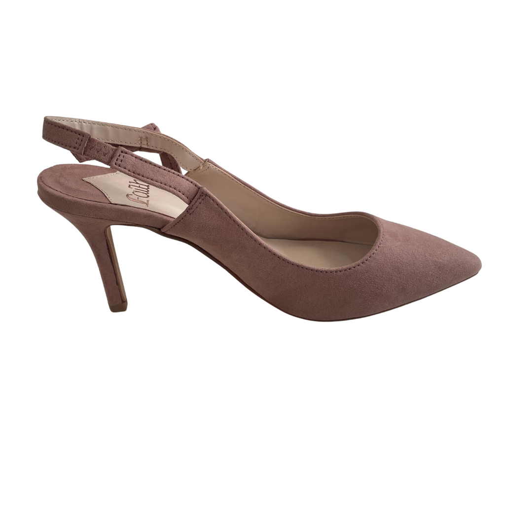 Faith Dusty Pink Pointed Sling-Back Heels | Like New |