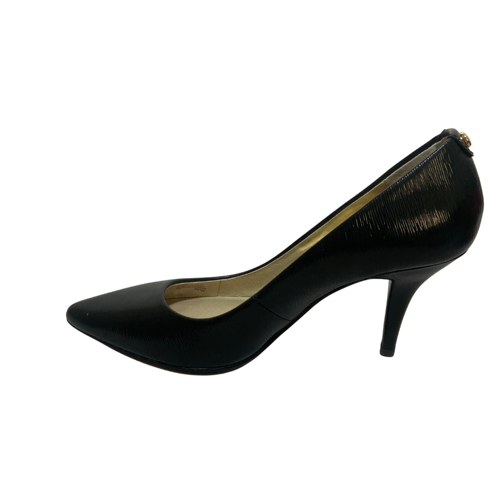 Michael Kors Forest Green Textured Leather Pumps | Pre Loved |