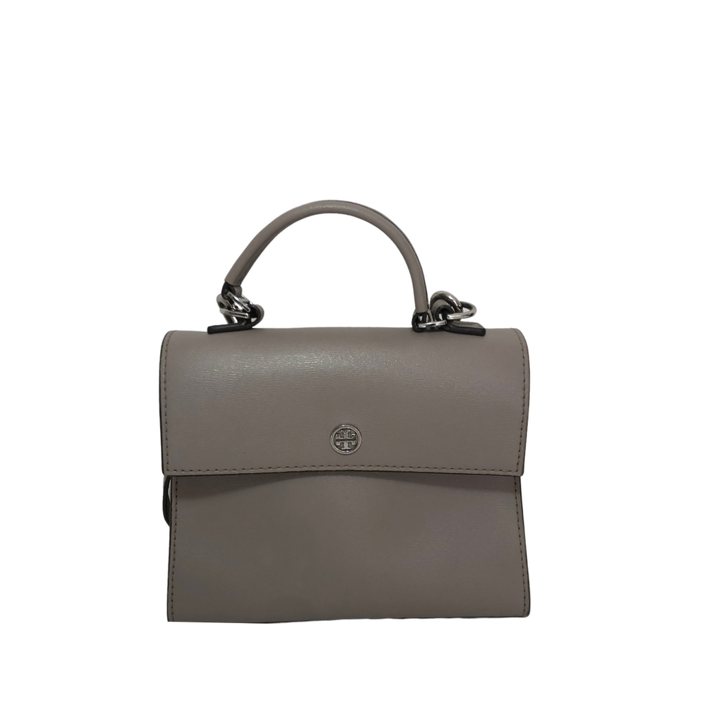 Tory Burch Grey Leather Small 'Parker' Satchel | Pre Loved |