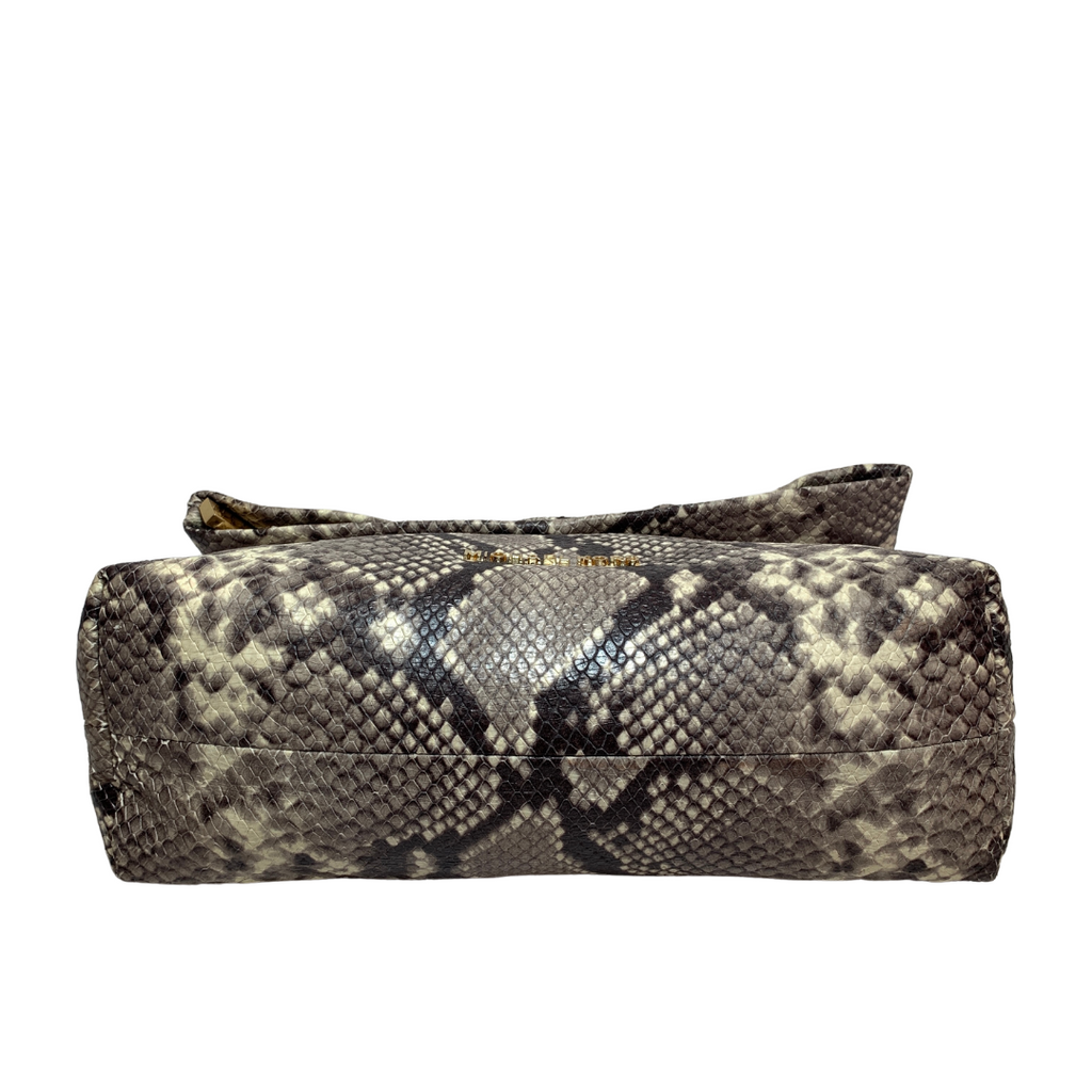 Michael Kors Grey Snakeskin Convertible Clutch Bag | Gently Used |