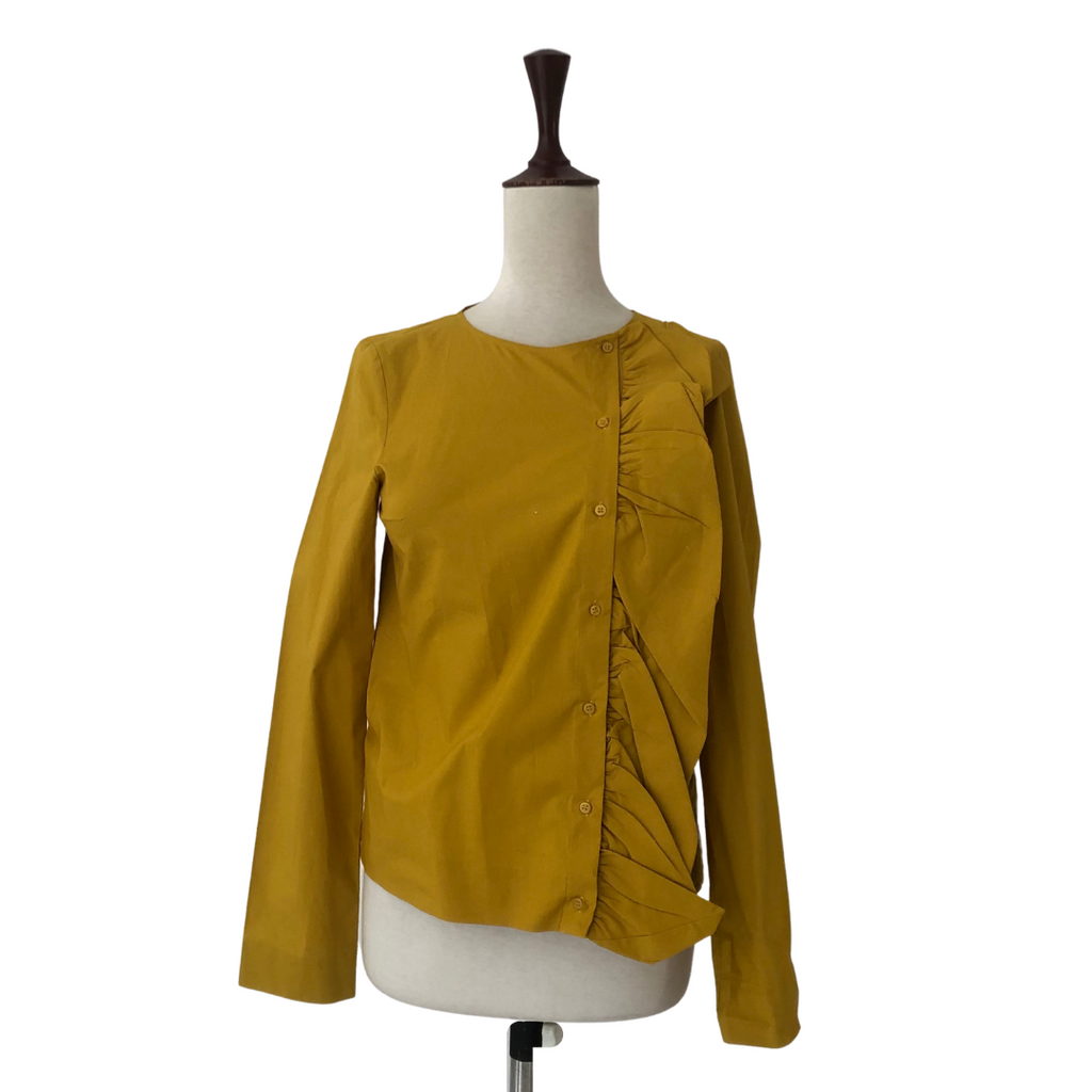 COS Mustard Ruffle Top | Pre Loved |