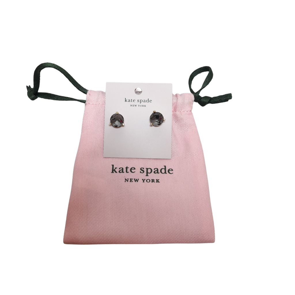 Kate Spade Grey 'Rise & Shine' Rhinestone Studs | Brand New |
