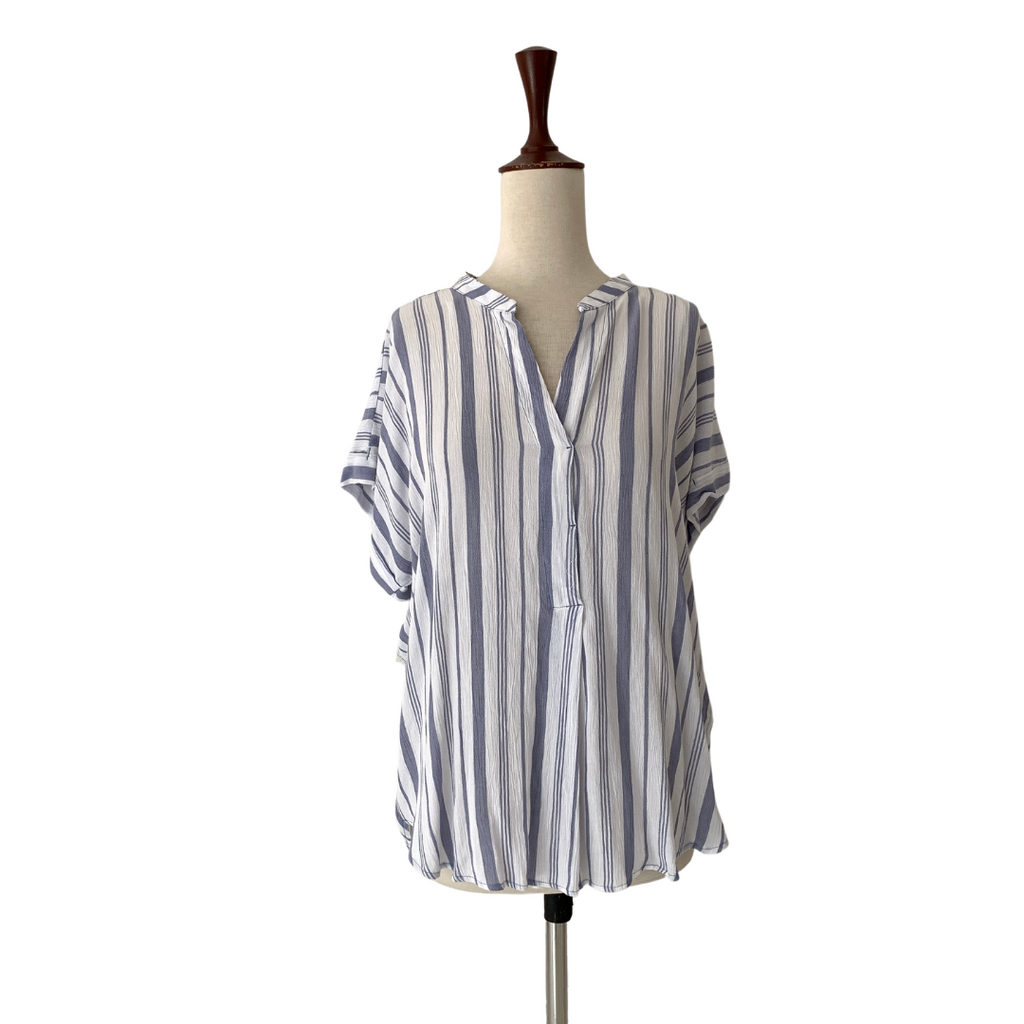H&M Blue & White Striped Tunic | Gently Used |