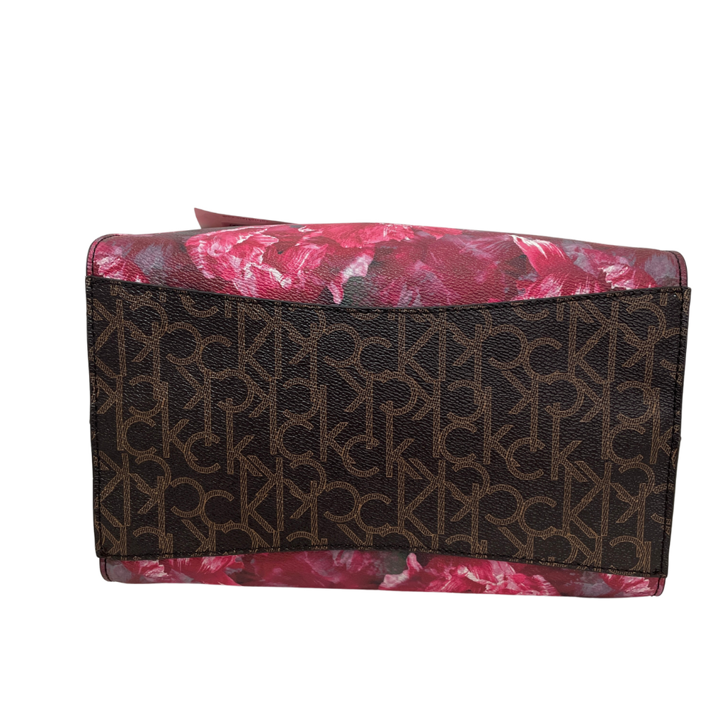 Calvin Klein Monogram Floral Printed Bowling Bag | Brand New |