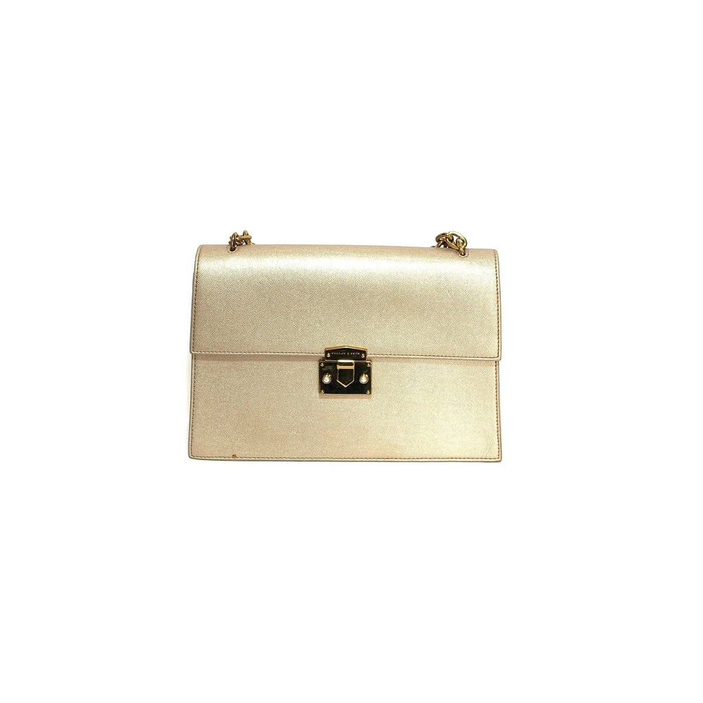 Charles & Keith Gold Shoulder Bag | Pre Loved |
