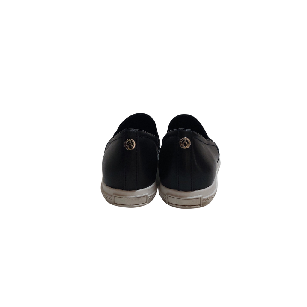 The WISHBONE Collection Black and Silver Slip-on Shoes | Pre Loved |