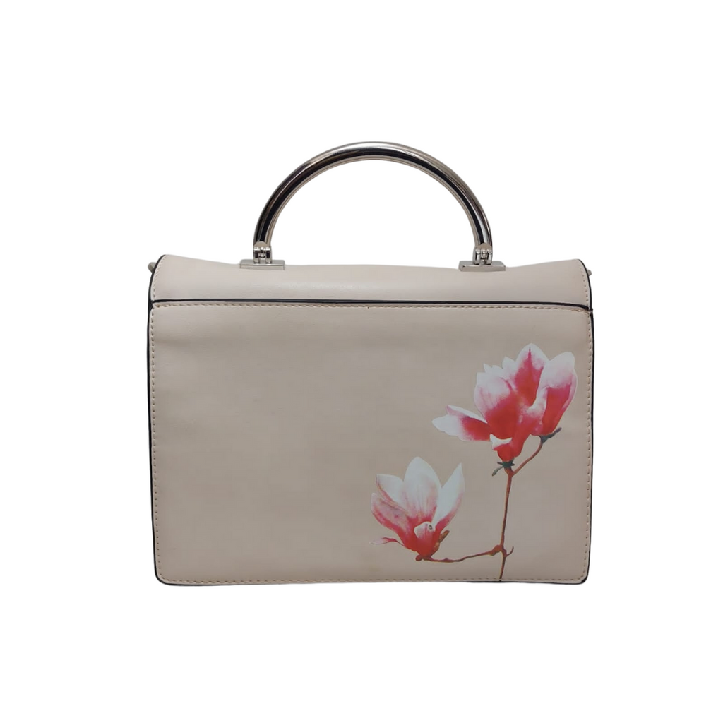 ZARA Light Pink Floral Print Shoulder Bag | Gently Used |