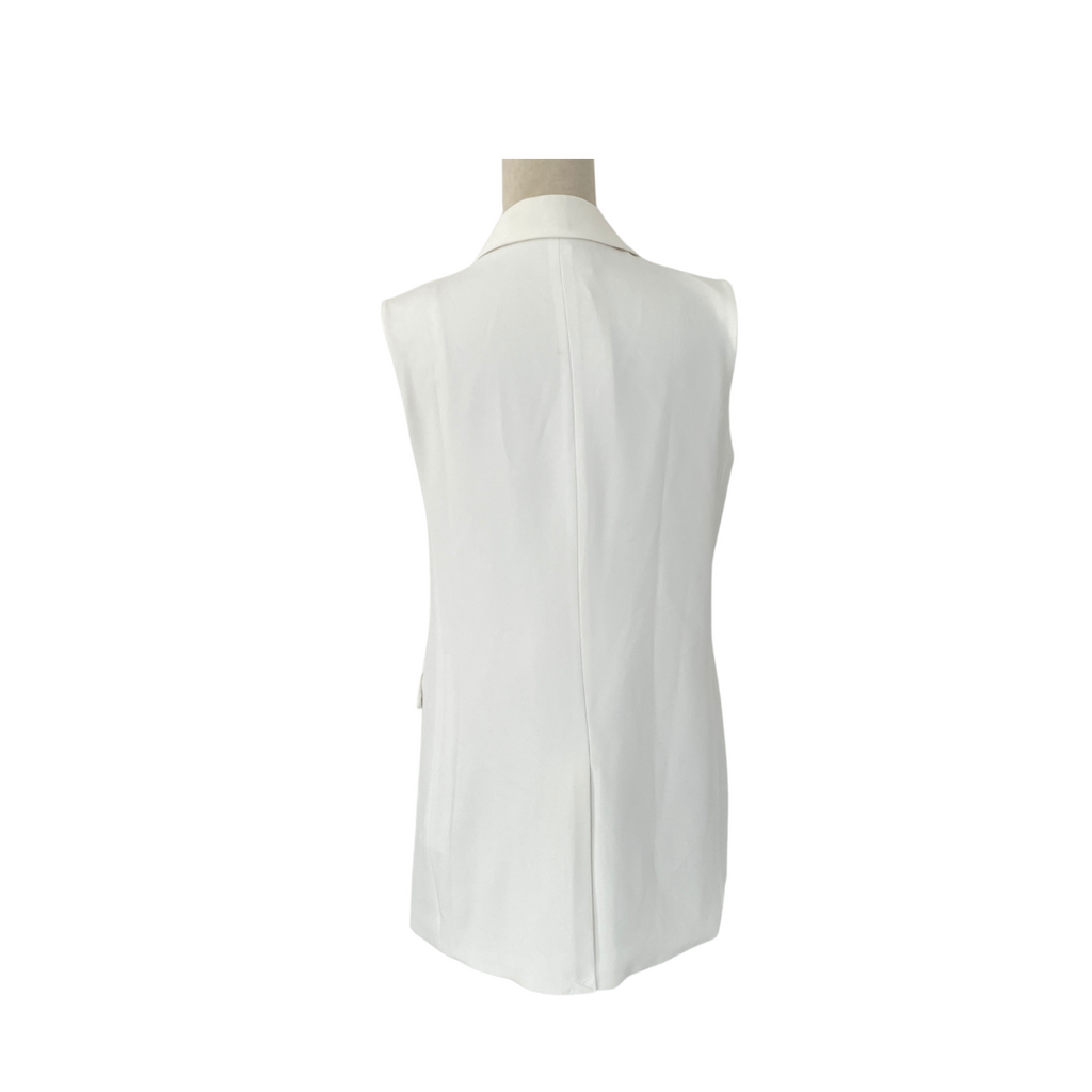 H&M White Sleeveless Blazer | Gently Used |