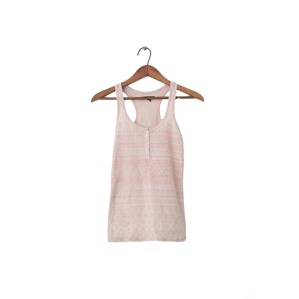 American Eagle Outfitters Peach Glitter Tank Top