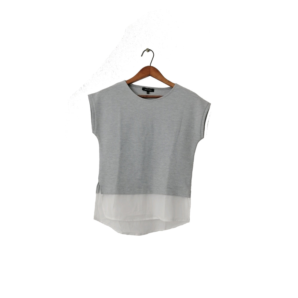 New Look Grey & White Top