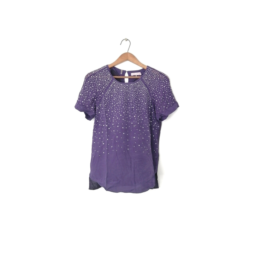 Rebecca Taylor Purple Sequins Shirt