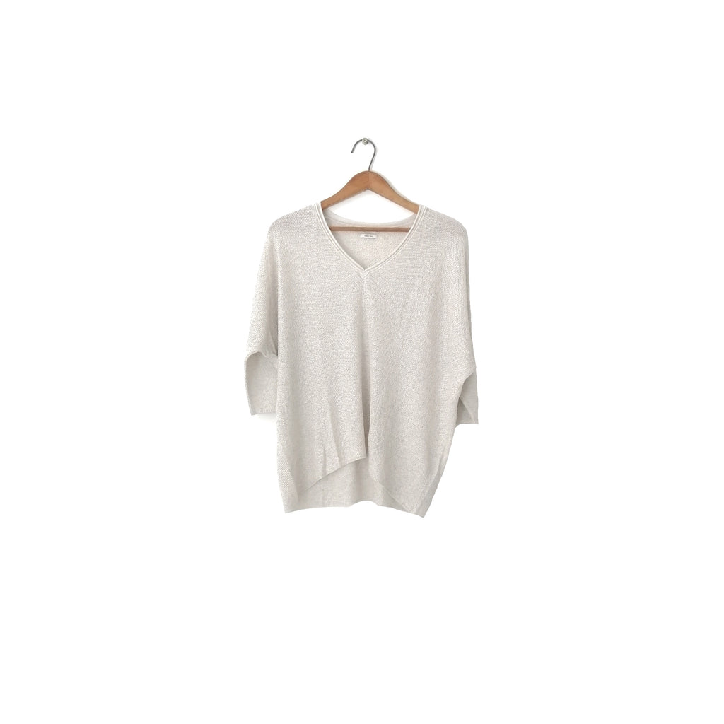 Zara Italian Yarn Knit Silver Sweater