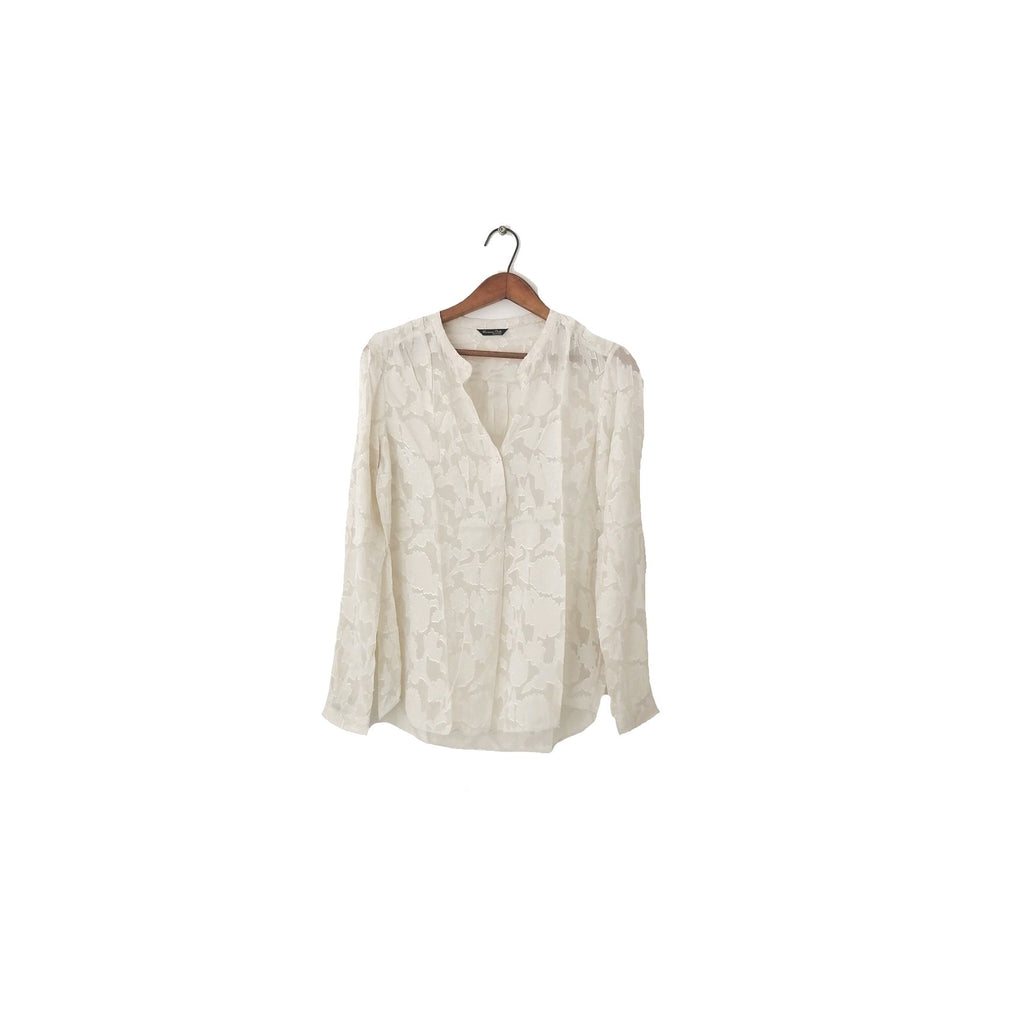 Massimo Dutti Off-White Lace Shirt