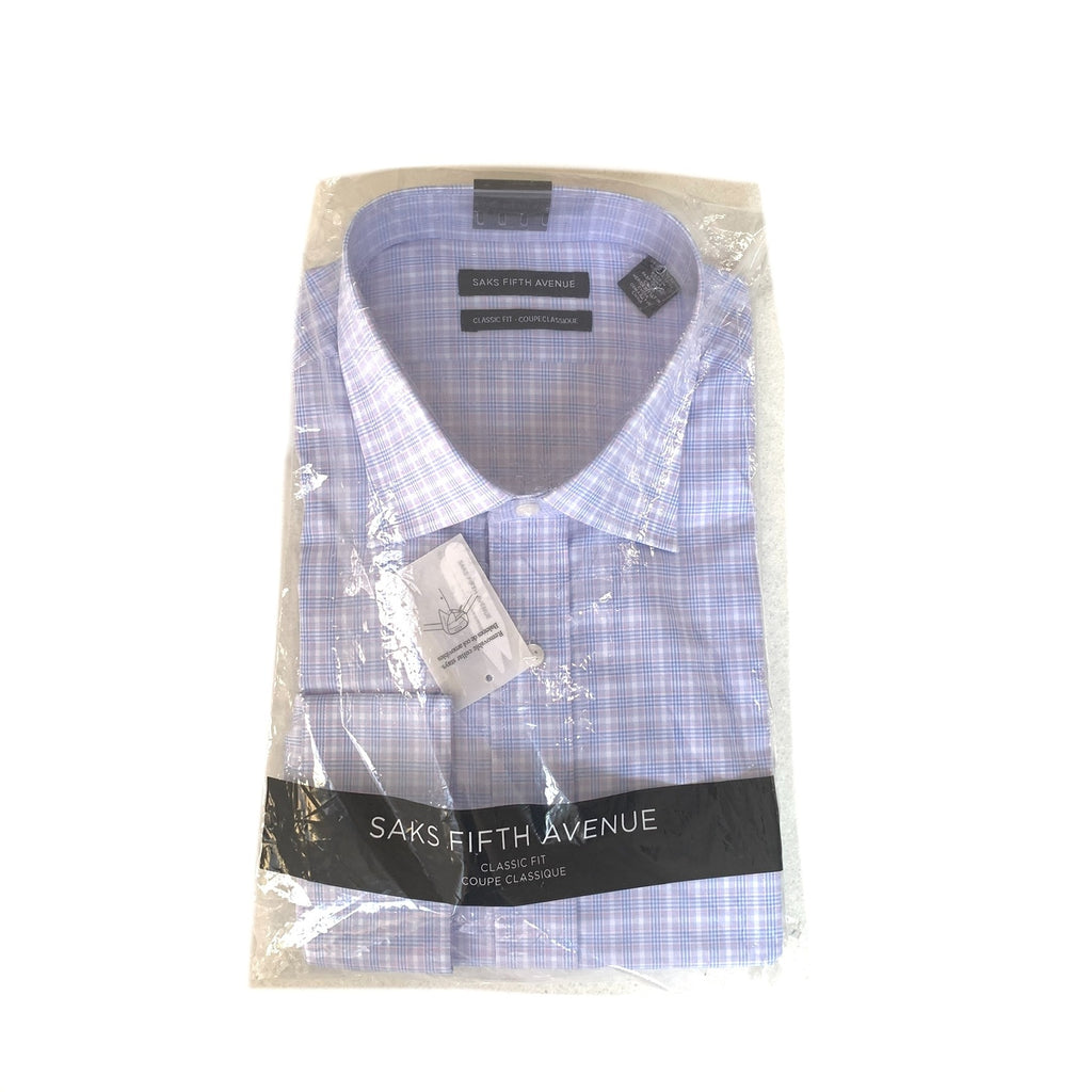 Saks Fifth Avenue Men's Checked Cotton Shirt | Brand New |