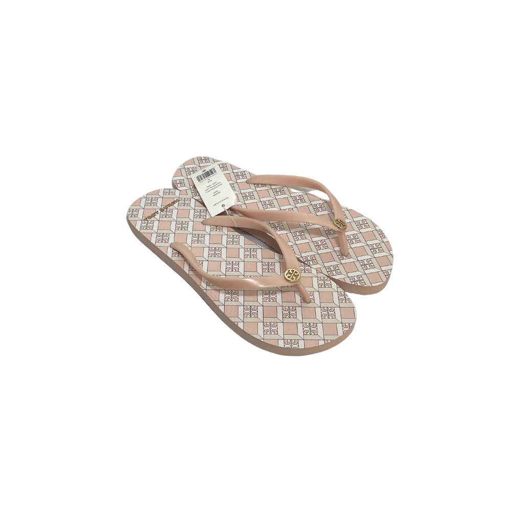 Tory Burch Dusted Blush Thin Rubber Flip Flops | Brand New |