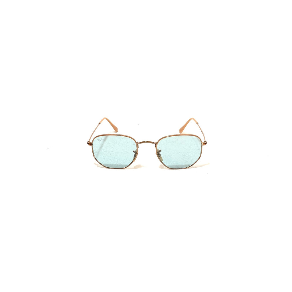 Ray-Ban RB3548N Evolve Hexagon Light Blue/ Copper Sunglasses | Gently Used |
