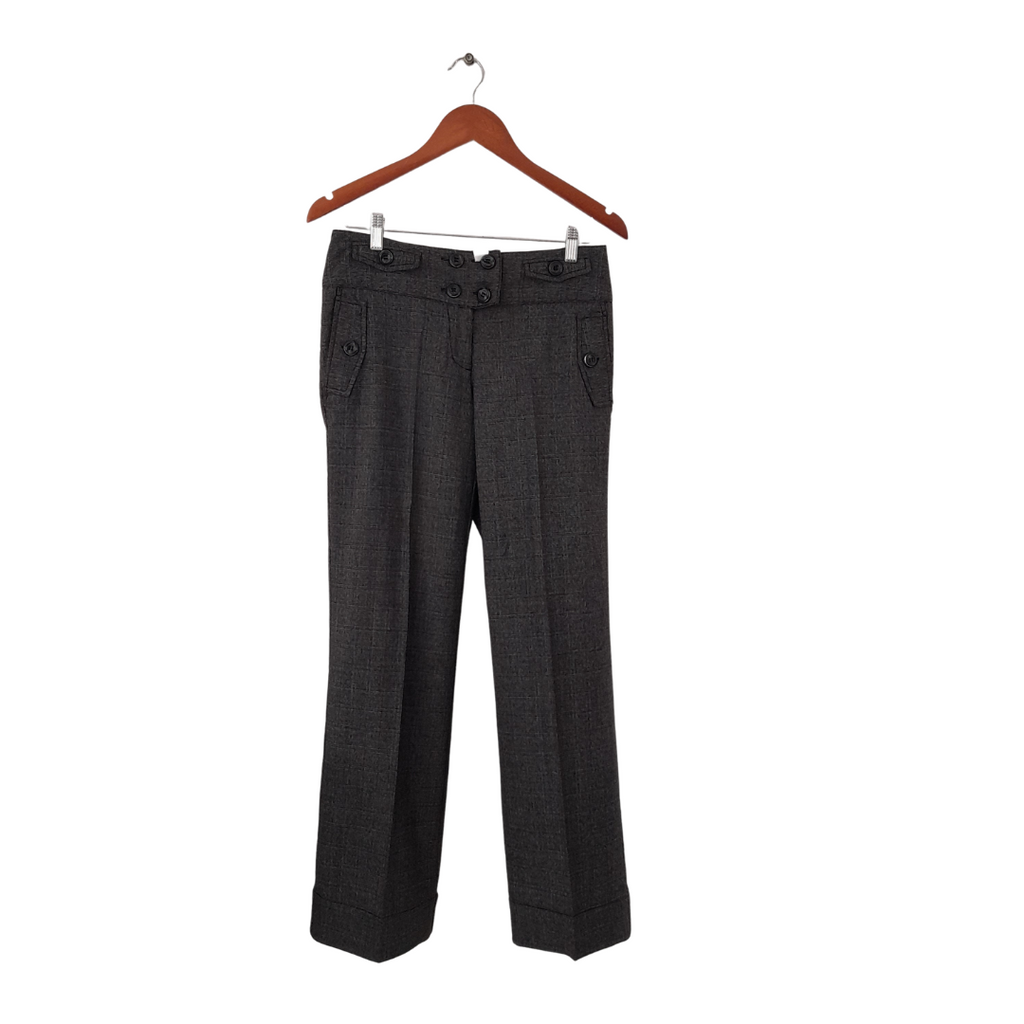 Next Grey Button Pockets Straight Leg Pants | Gently Used |