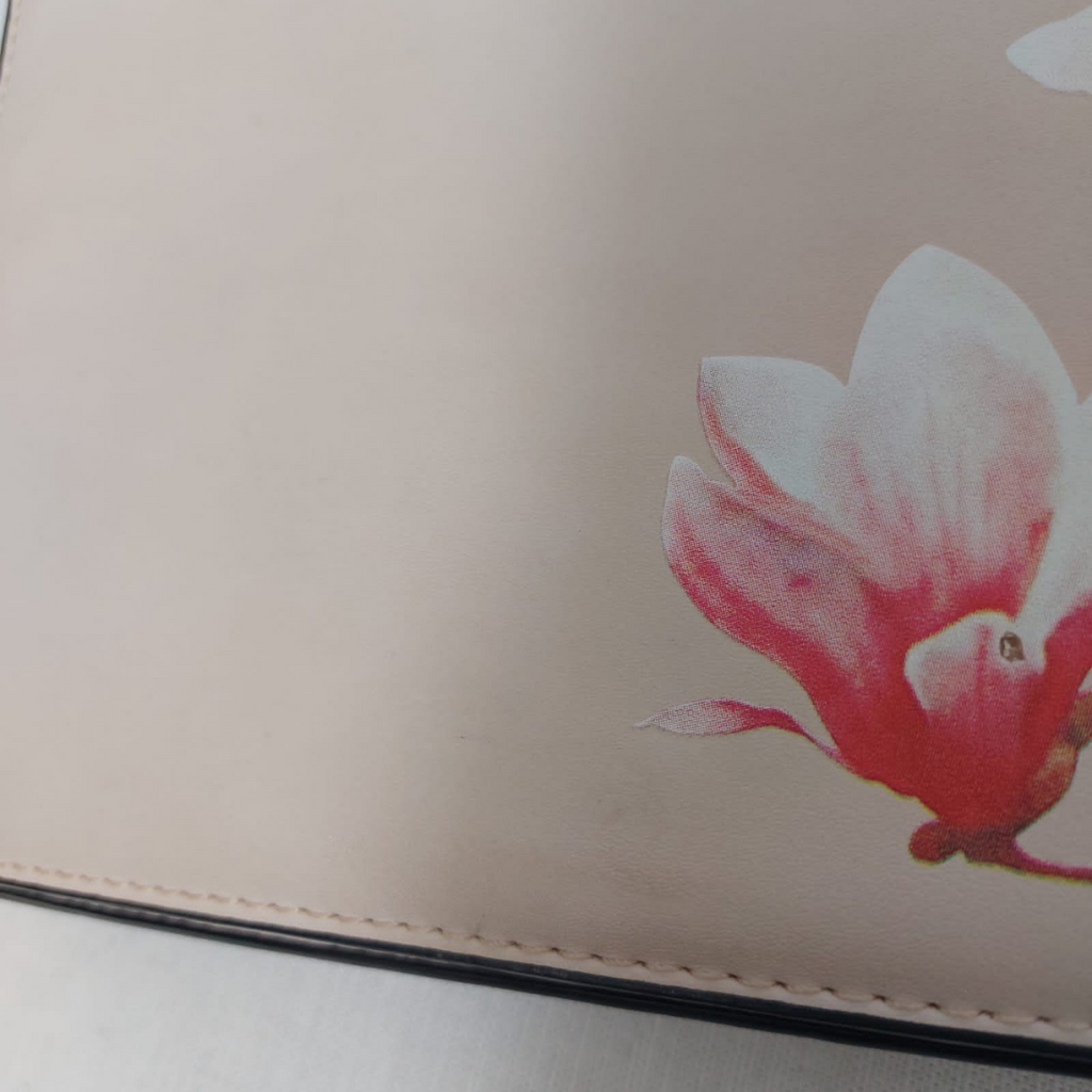 ZARA Light Pink Floral Print Shoulder Bag | Gently Used |