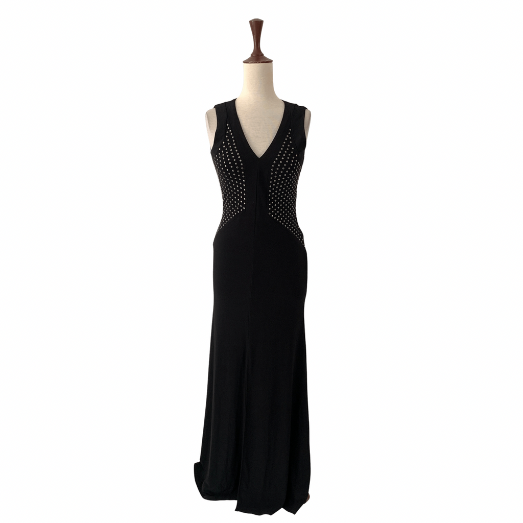 River Island Black Studded Maxi Dress | Gently Used |