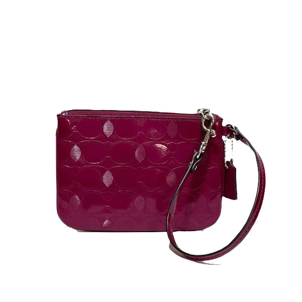 Coach Purple Logo Print Mini Wristlet | Gently Used |