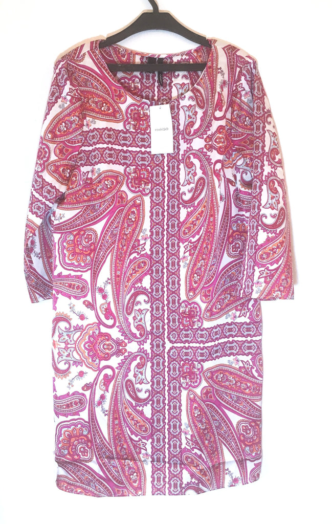 MANGO Pink & White Printed Tunic | Brand New |