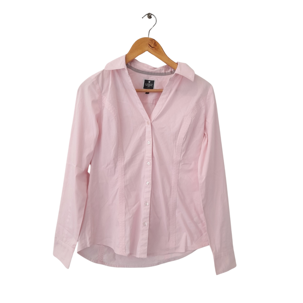 Express Pink Fitted Collared Shirt | Gently Used |