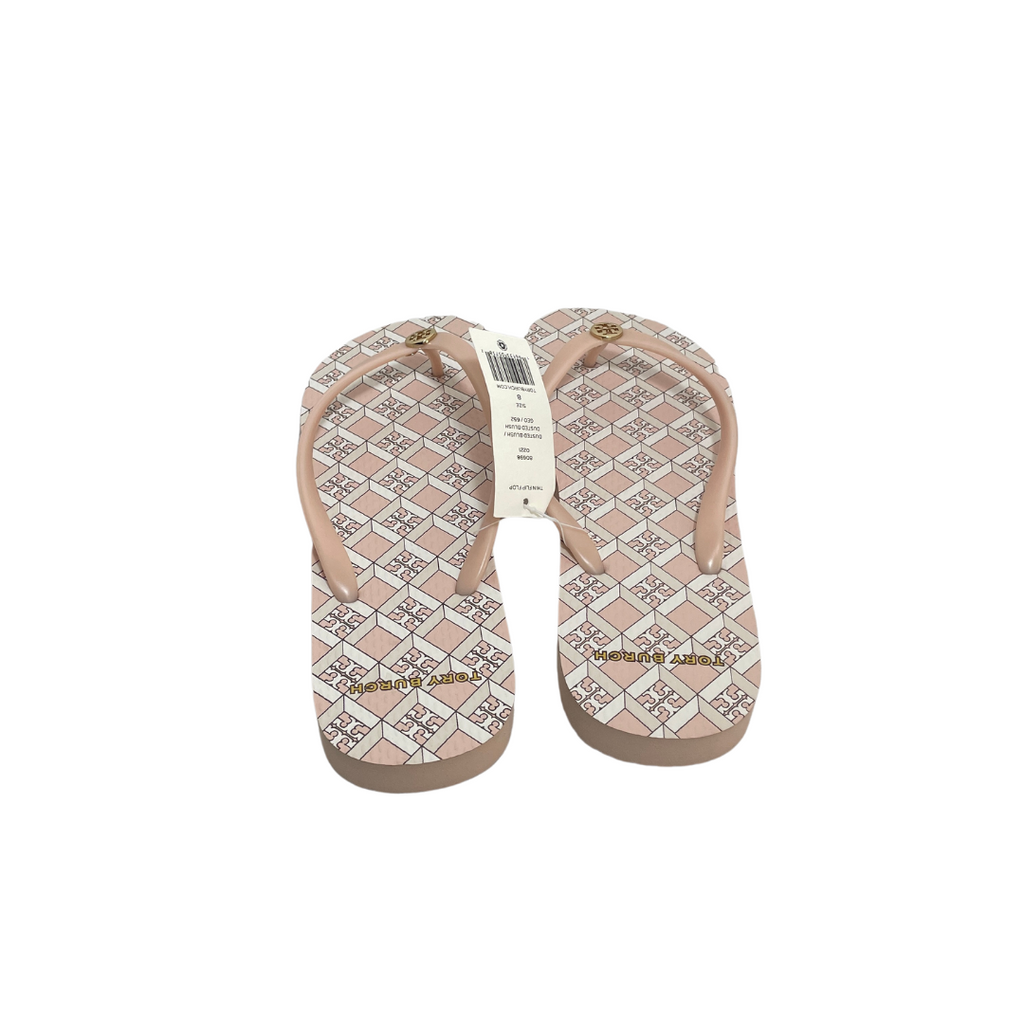Tory Burch Dusted Blush Thin Rubber Flip Flops | Brand New |