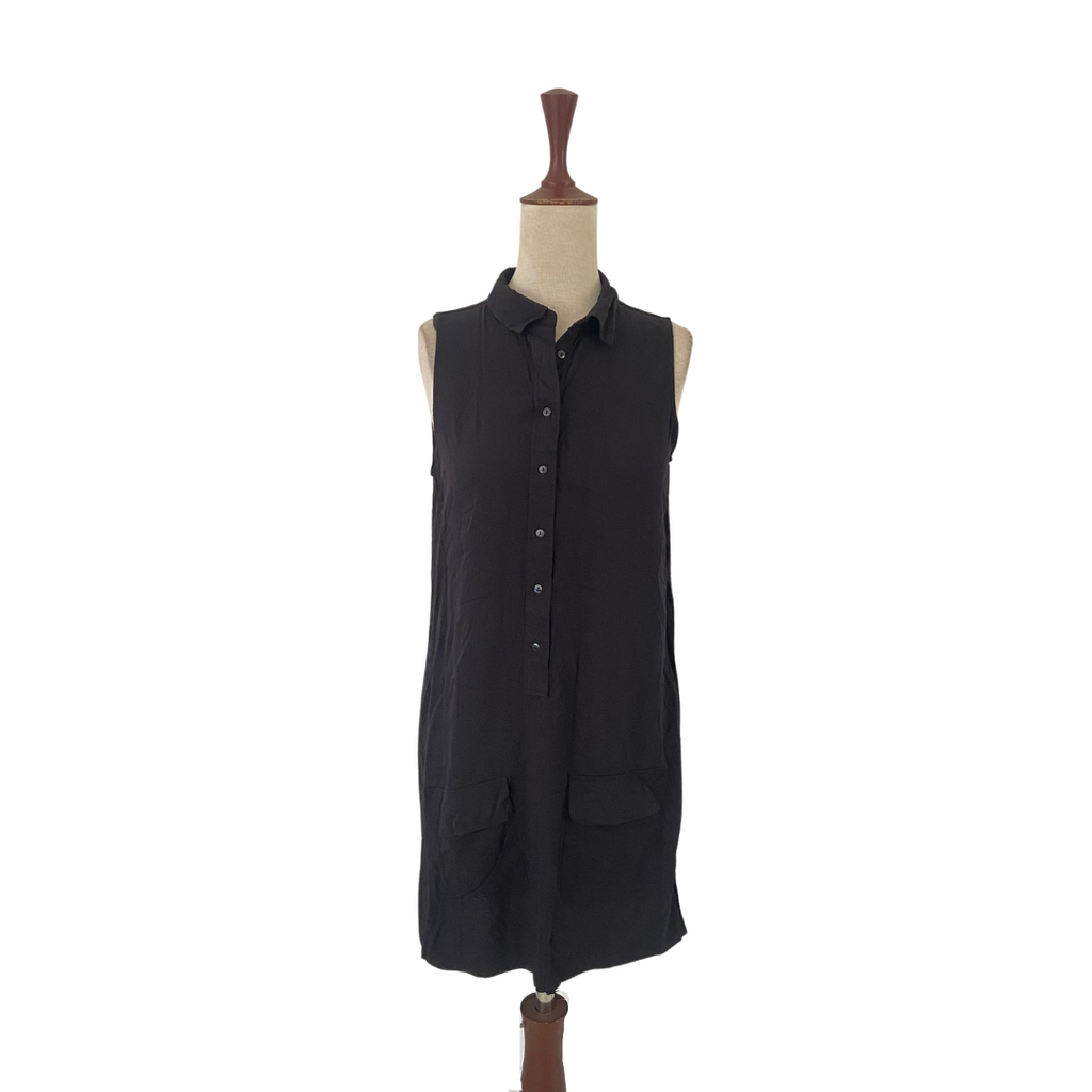 Mango Black Sleeveless Shirt Dress | Brand New |