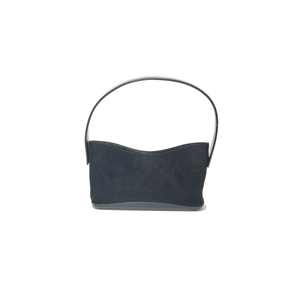 Salvatore Black Suede Shoulder Bag 