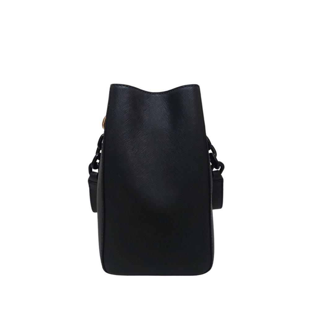 Michael Kors Black Leather Cynthia Tote Bag | Gently Used |