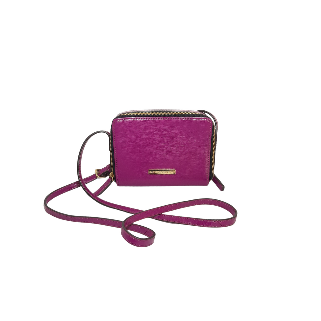 Vince Camuto Mini Purple Leather Crossbody Bag | Gently Used |