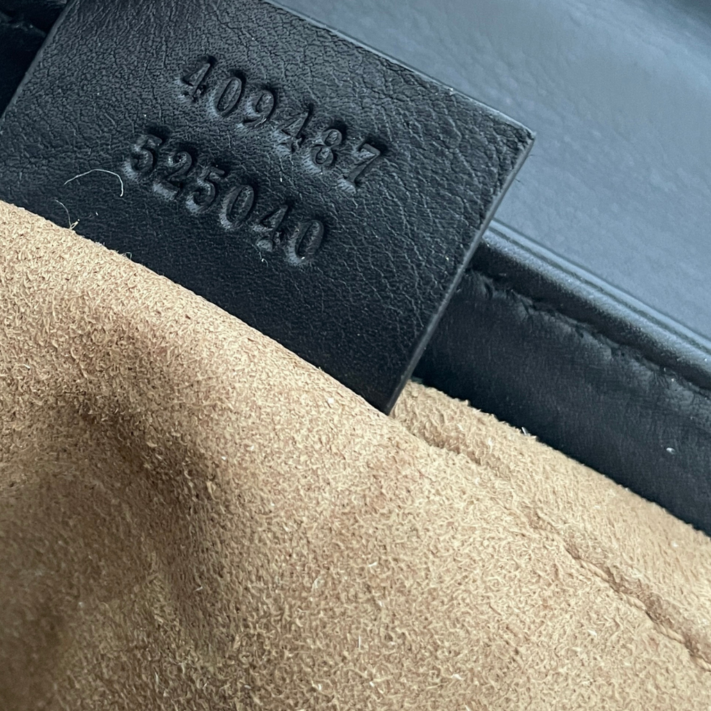 Gucci Black Canvas and Leather Monogram GG Padlock Shoulder Bag | Gently Used |