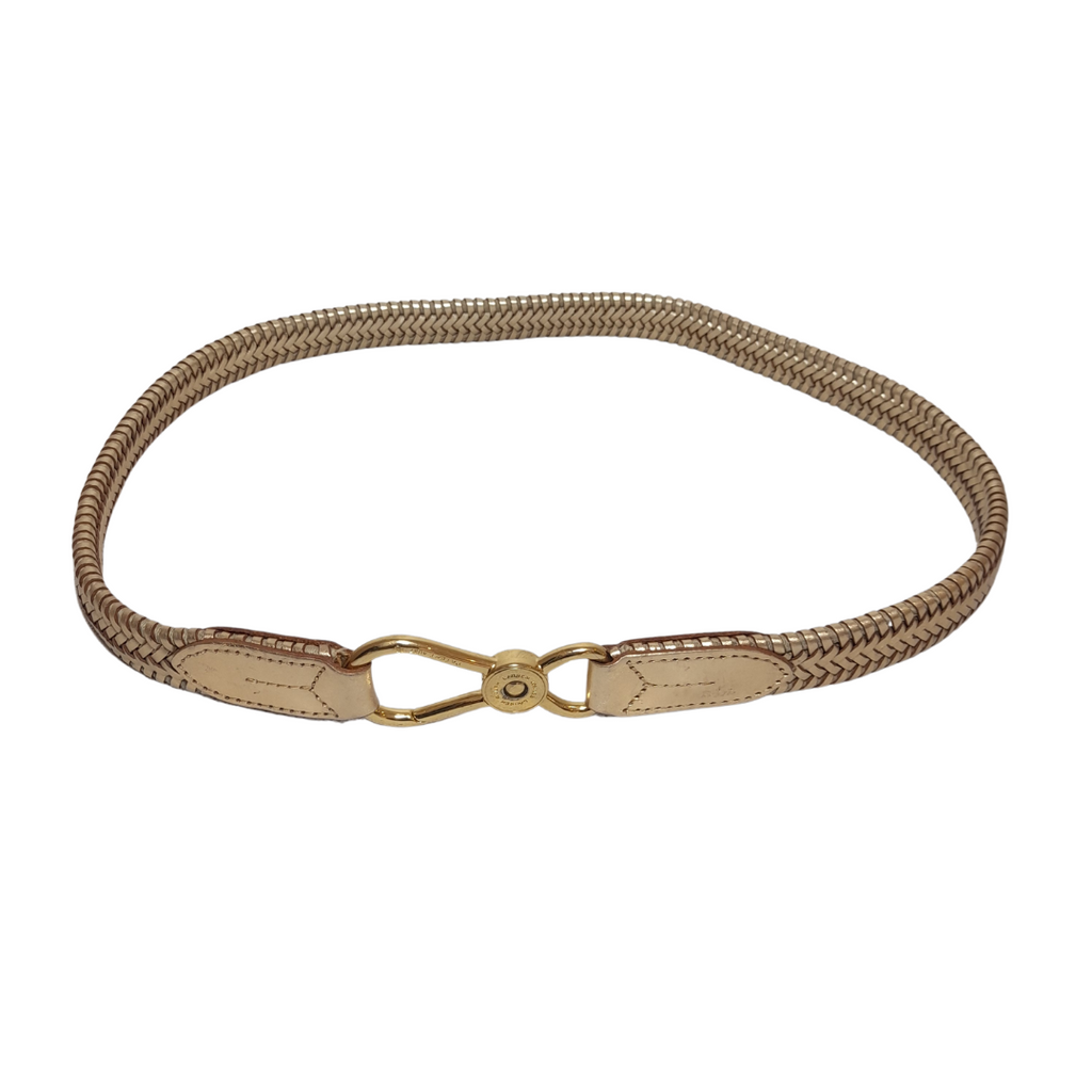 Ralph Lauren Gold Woven Belt | Pre Loved |