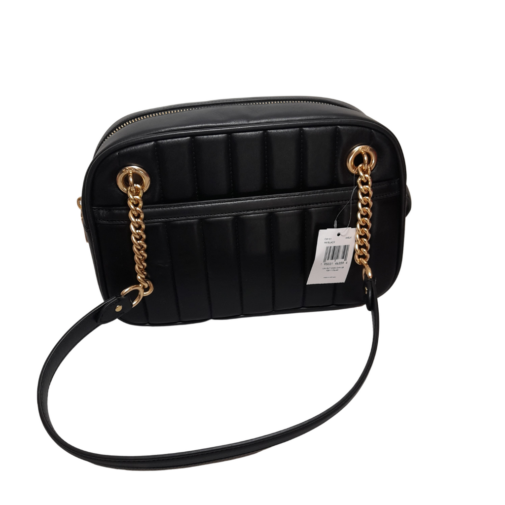 Coach Black Leather 'Cammie' Quilted Shoulder Bag | Brand New |