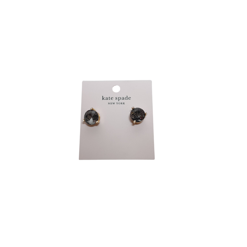 Kate Spade Grey 'Rise & Shine' Rhinestone Studs | Brand New |