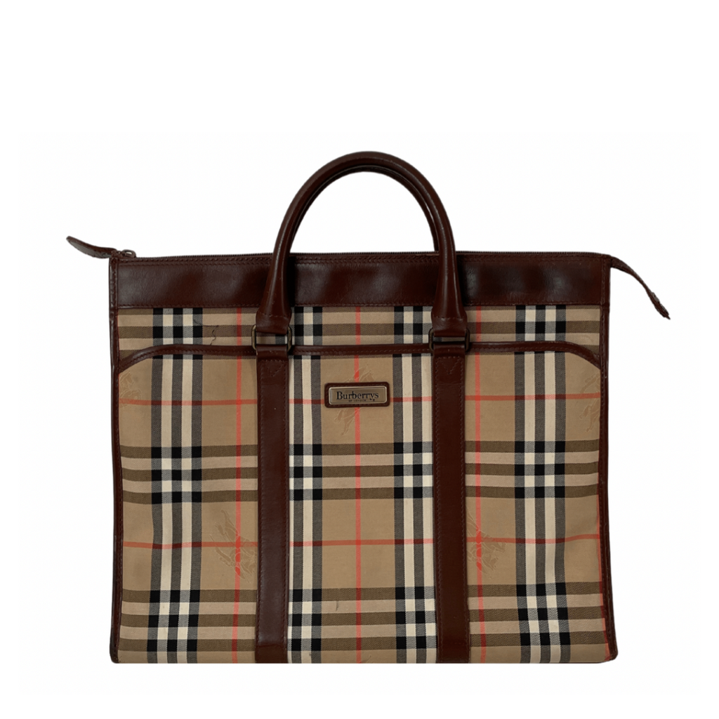 Burberry Vintage Signature Check Briefcase | Pre Loved |