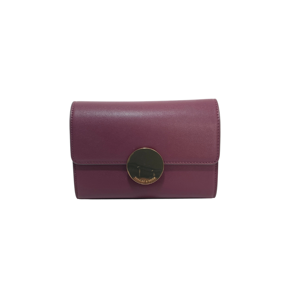 Charles & Keith Burgundy Cross-body Bag | Like New |
