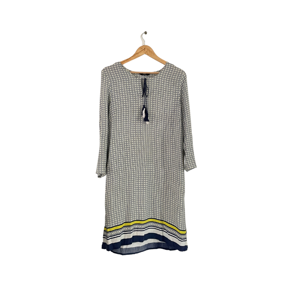 Max Light Yellow & Blue Printed Long Tunic | Pre Loved |
