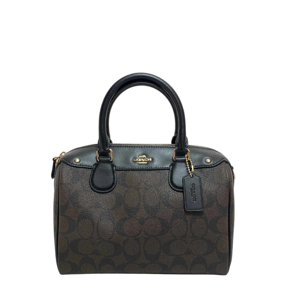 Coach Brown Monogram & Leather Small Tote | Gently Used |
