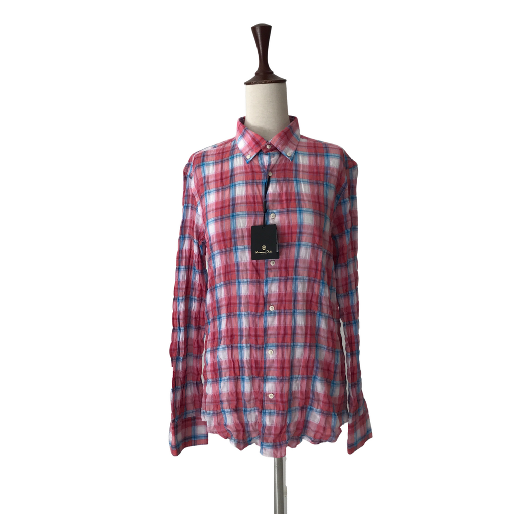 Massimo Dutti Pink Checked Shirt | Brand New |