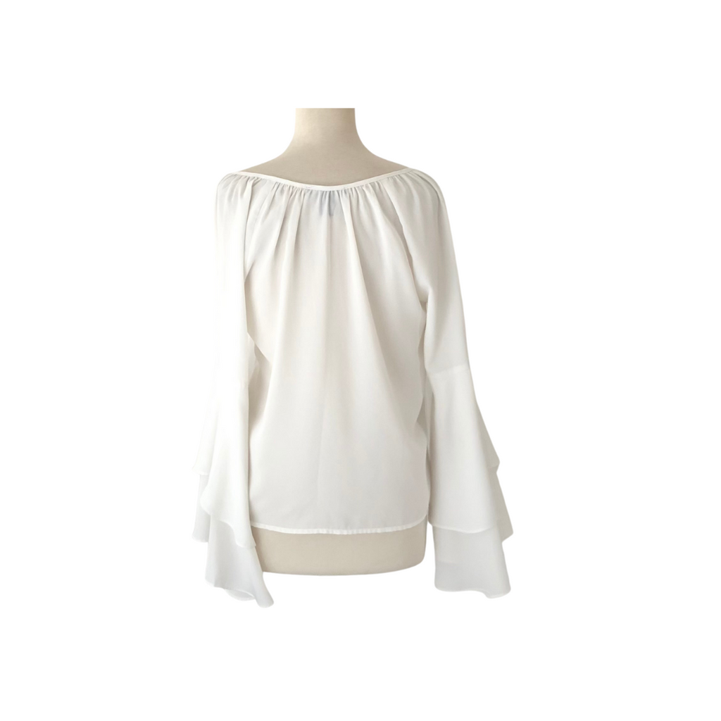 Forever 21 White Bell Sleeves Blouse | Gently Used |