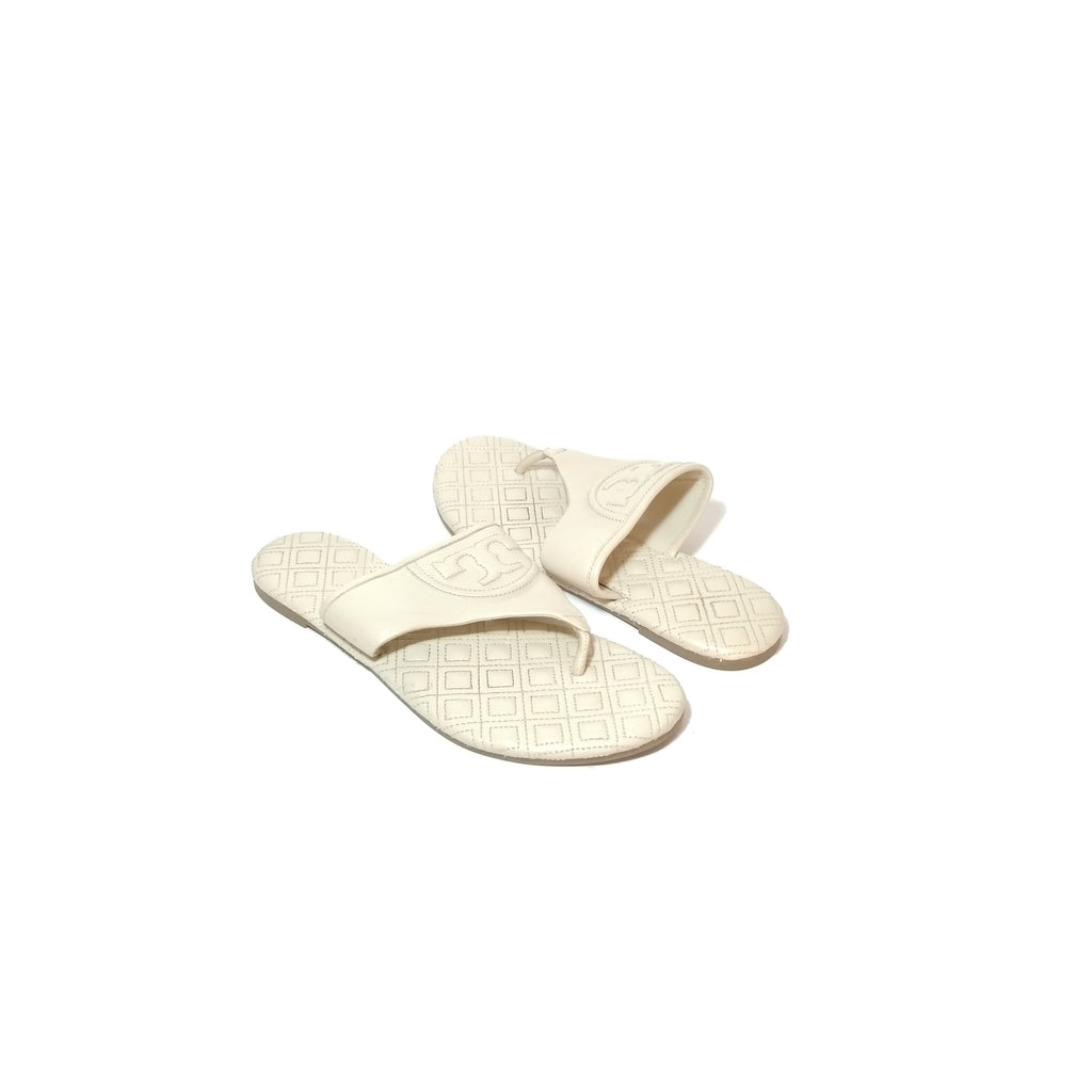 Tory Burch Cream Leather 'Fleming' Sandals | Gently Used |