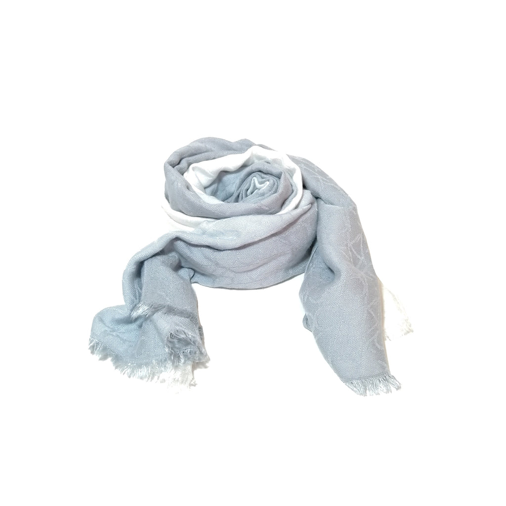 Calvin Klein Blue & White Monogram Scarf | Gently Used |