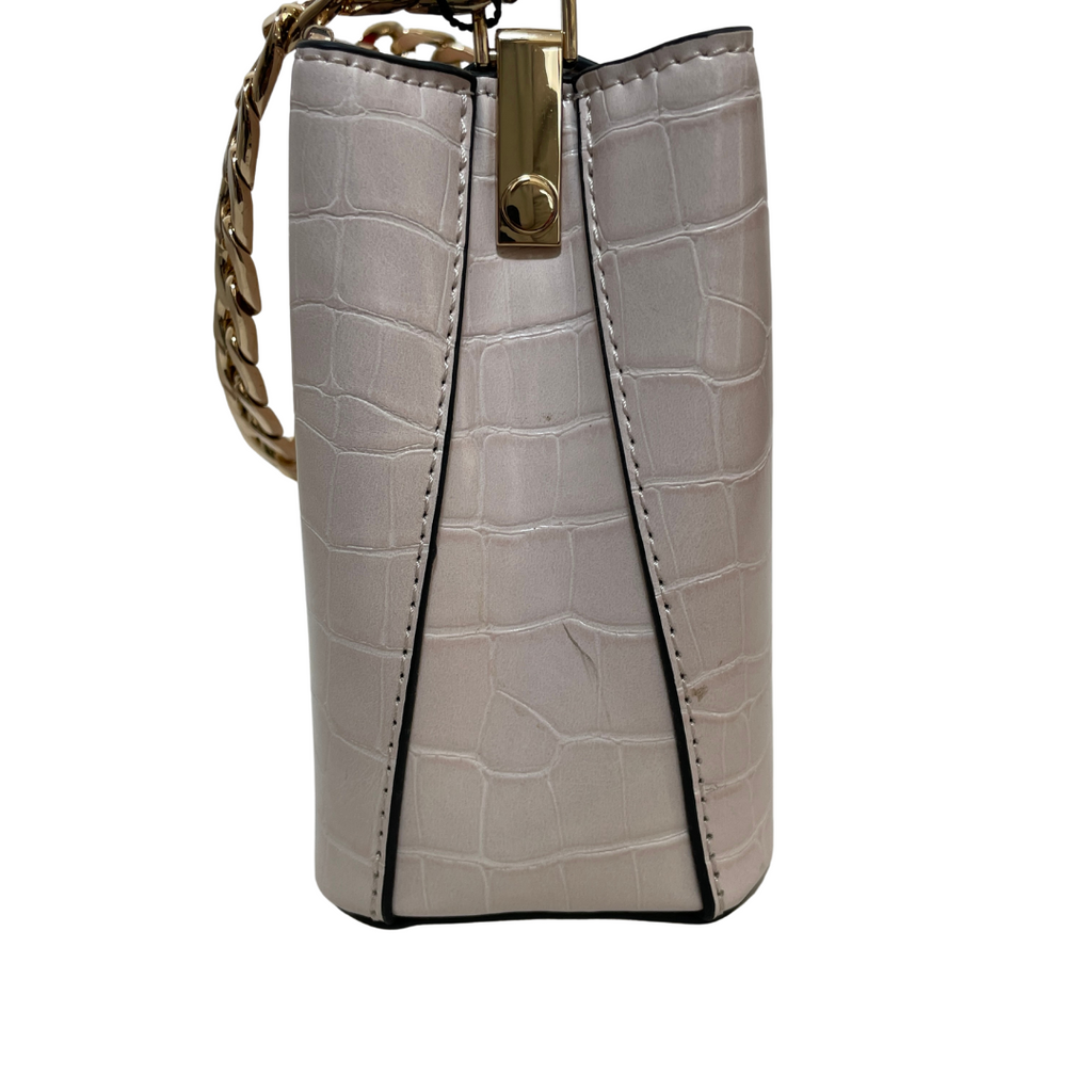 DUNE Light Pink 'Dileina D' Croc Textured Small Chain Bag | Gently Used |