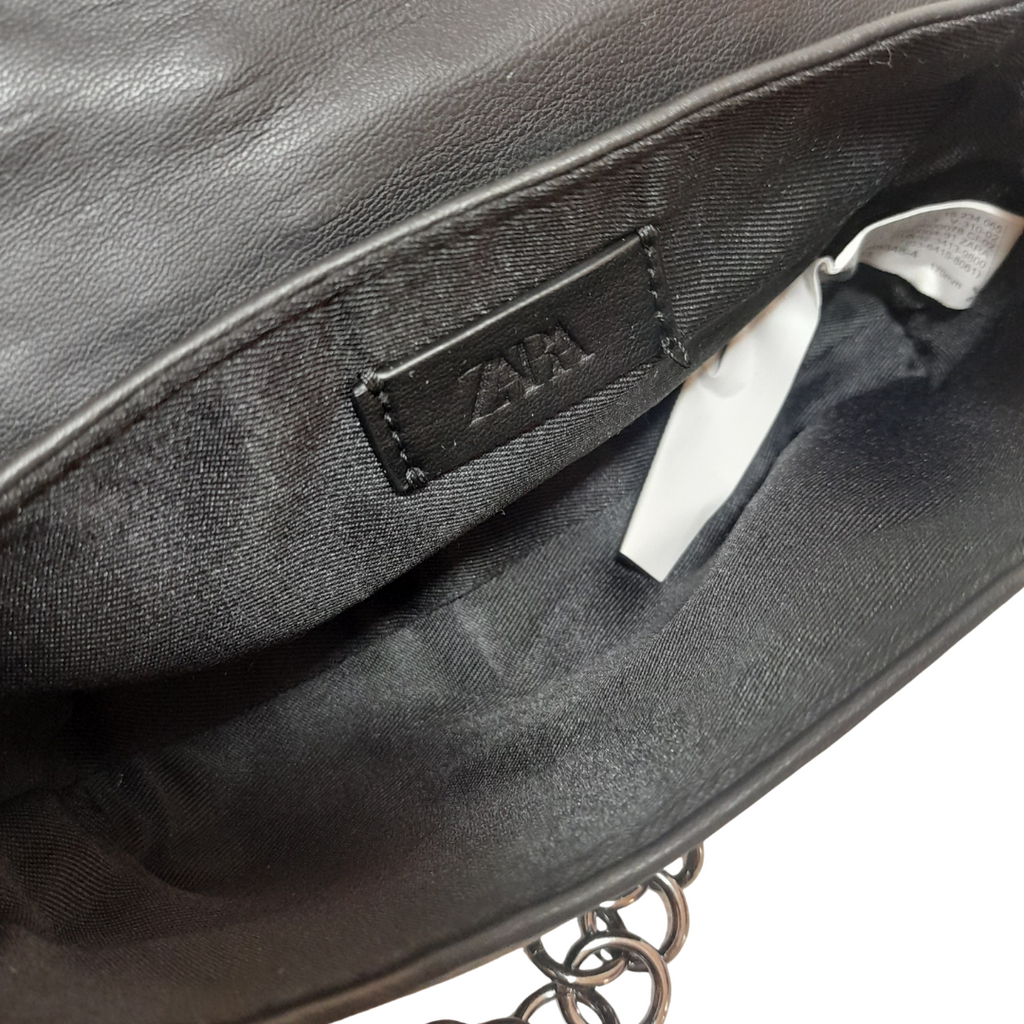 ZARA Black Studded Crossbody Bag | Brand New |