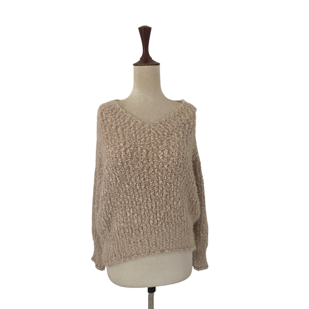 Luzabelle For Nasty Gal Beige Soft Knit Sweater | Brand New |