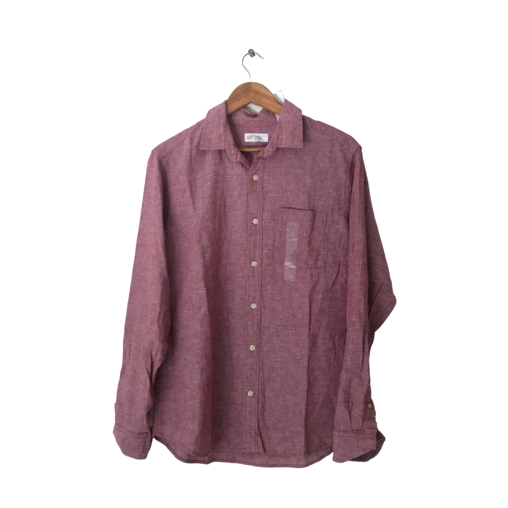 Gap Men's Pink Linen Shirt | Brand New |